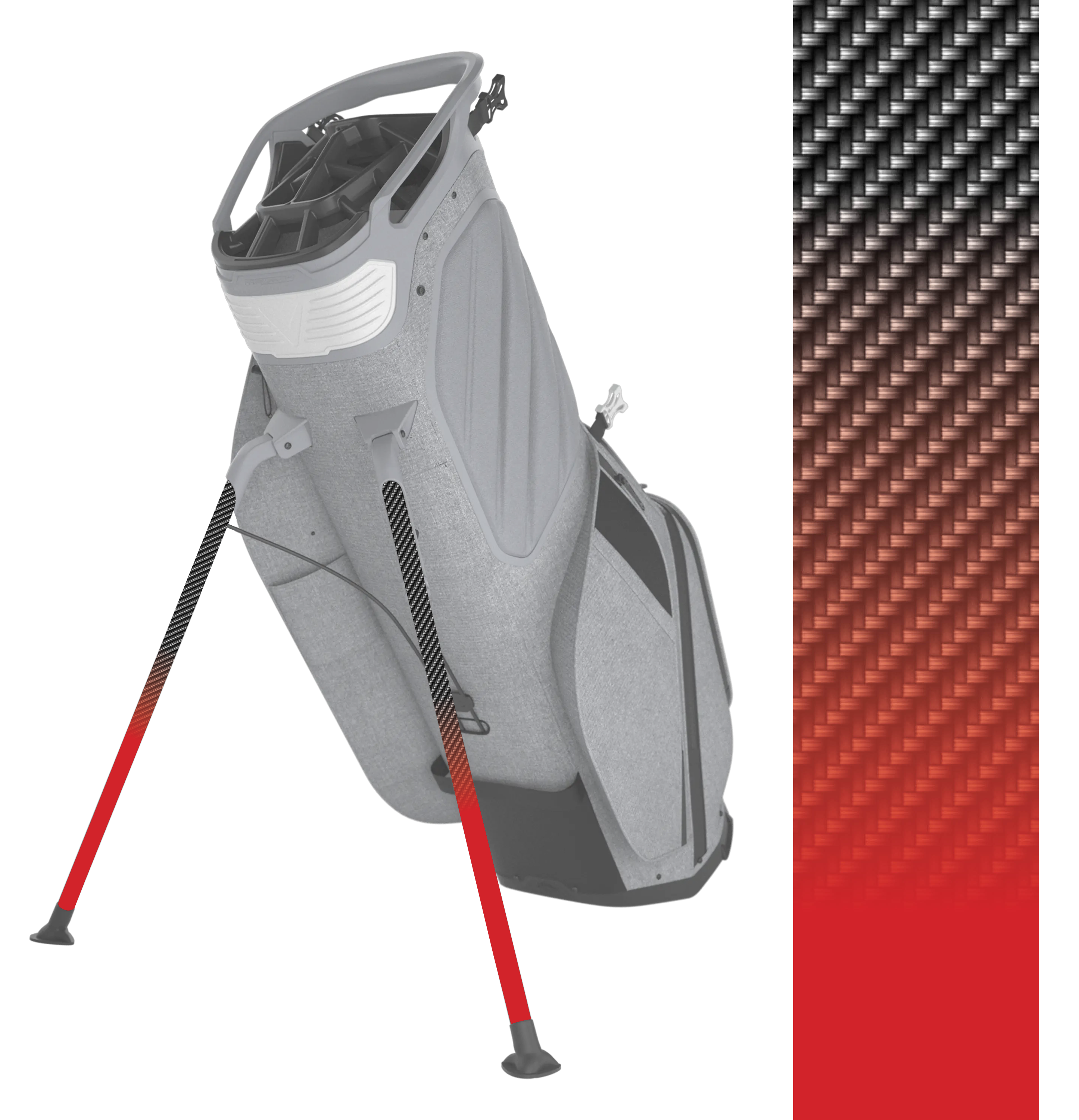 Red Carbon Fade Stand Bag Legs