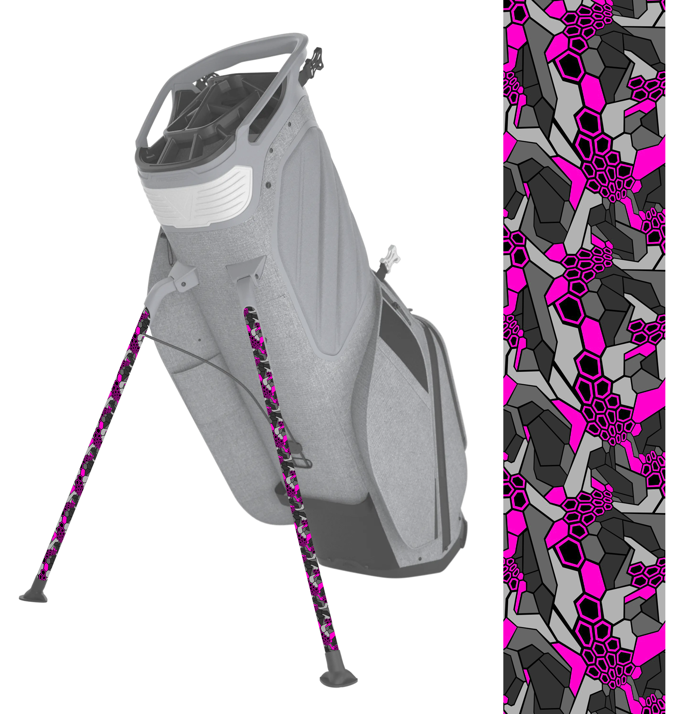 Pink Hex Camo Stand Bag Legs